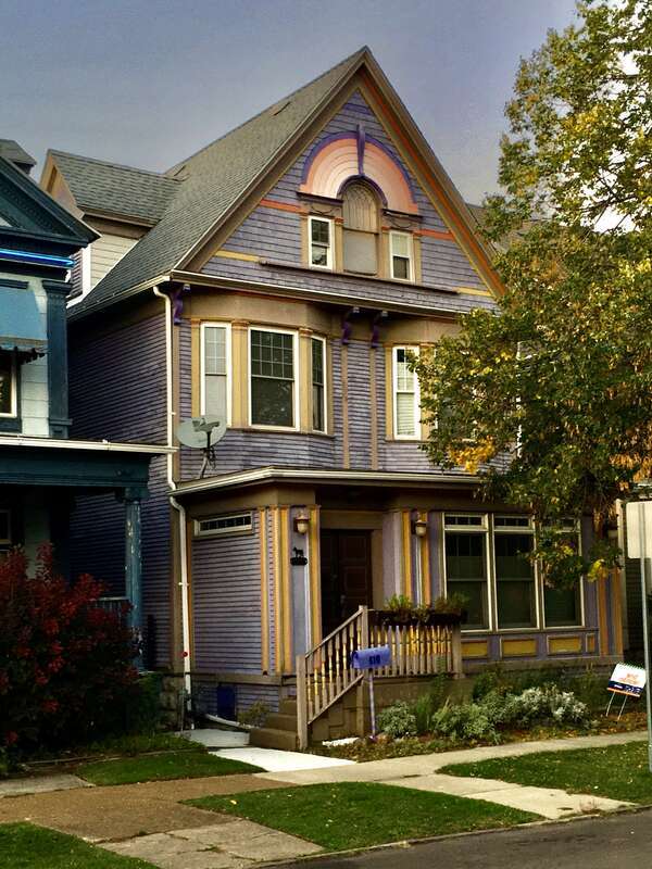 The William C. Kennedy House, 610 Potomac Avenue, Buffalo, New York, October 2020. A fine example of Queen Anne architecture dating to 1897 - approximately the zenith of the style's popularity - the outstanding features on the Kennedy House are the