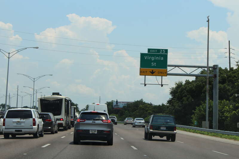 Interstate 10 EB Exit 25 ahead, Mobile, Mobile County, Alabama
