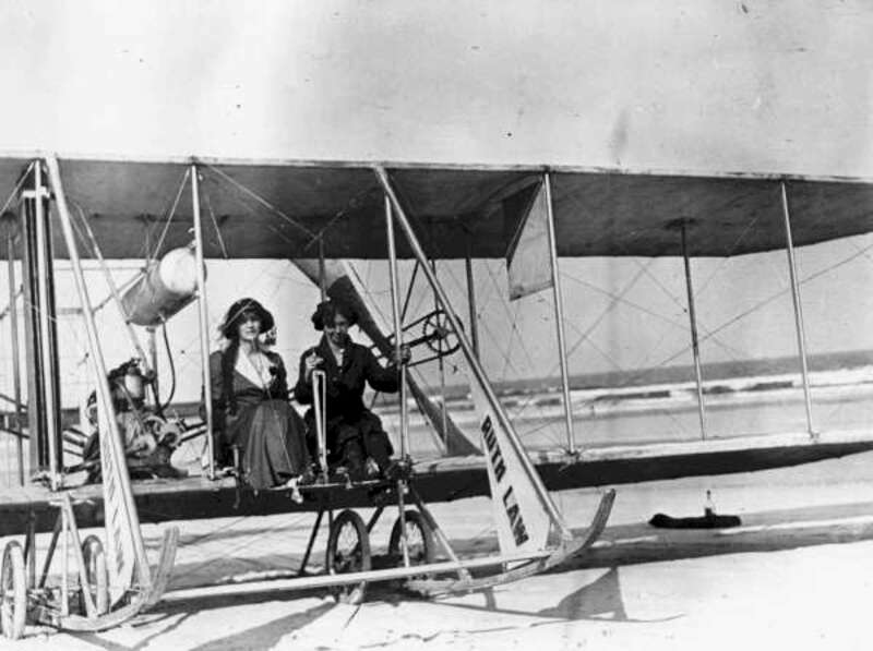 Local call number: Rc07964
Title: [Aviatrix Ruth Law and Mrs. Robert Goelet in model "B" Wright airplane: Daytona Beach, Florida]
Publication info: 1914
Physical descrip: 1 photoprint: b&amp;w; 8 x 10 in.
Series Title: (Reference