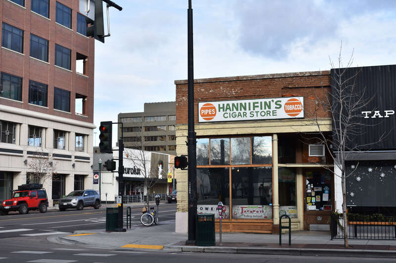 The Beckwith Building (1897), also known as Hannifin's Cigar Store. The Lower Main Street Commercial Historic District in Boise, Idaho, is listed on the National Register of Historic Places.