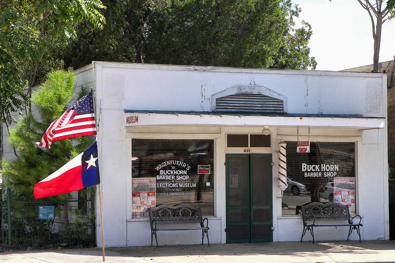 The Buckhorn Barber Shop &amp; Museum in New Braunfels, Texas, United States.