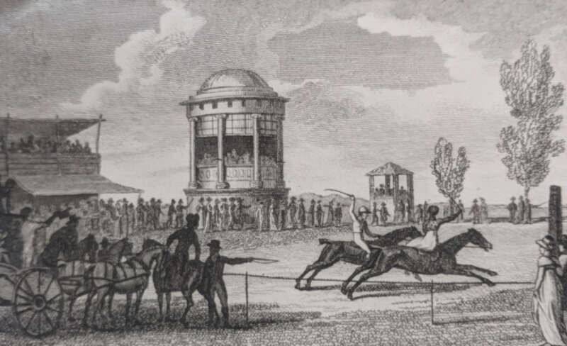 Alicia Thornton Celebrated RaceBetween Mrs. Thornton and Mr. Flint at the York August Meeting, 1804. Published October 1804 by J. Wheble, Warwick Square. The Sporting Magazine for September 1804, National Sporting Library &amp; Museum.