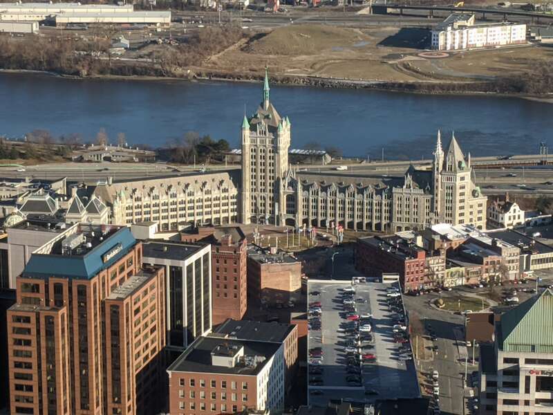 SUNY Plaza from Erastus Corning Tower observation deck