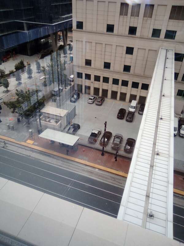 Courthouse station (San Diego Trolley station) From 6th floor of courthouse