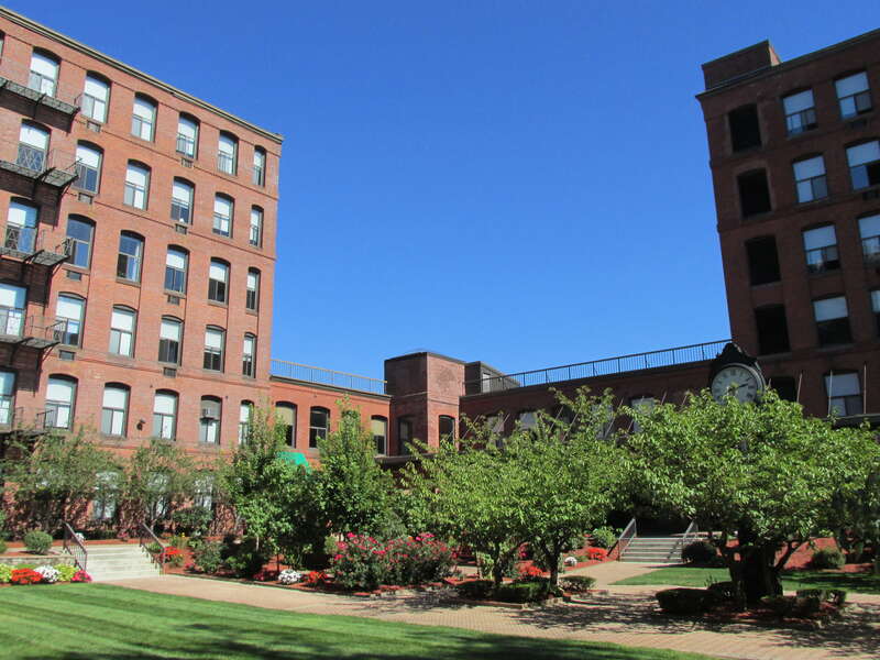 Courtyard of the Milton-Bradley Company, Springfield Massachusetts