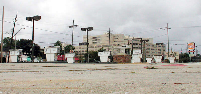 Vacant gas station, Jefferson Highway, Old Jefferson, Jefferson Parish Louisiana.