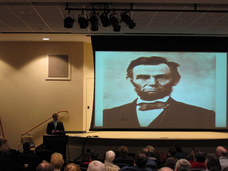 The University of Scranton's own Dr. Leonard Gougeon giving his talk, "In the Heat of War: Lincoln, Emerson, and the Fortune of the Republic"