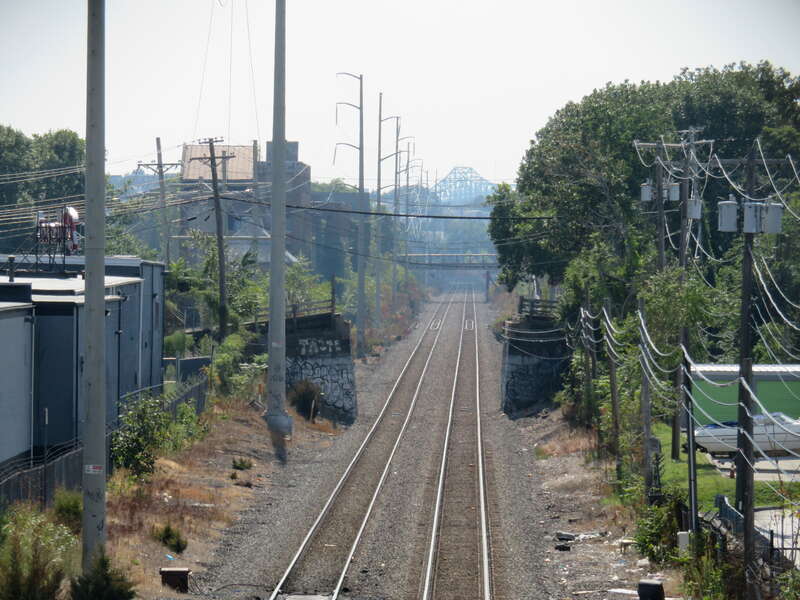 The former Railroad Street bridge in Revere seen in August 2018. The wooden bridge, used as a shortcut from Route 16 to Route 1A, was closed on September 8, 2015 due to deterioration and later demolished.