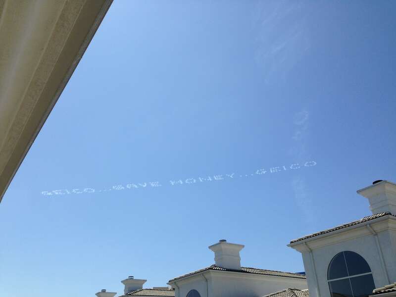 GEICO Airplane Smoke Advertisement