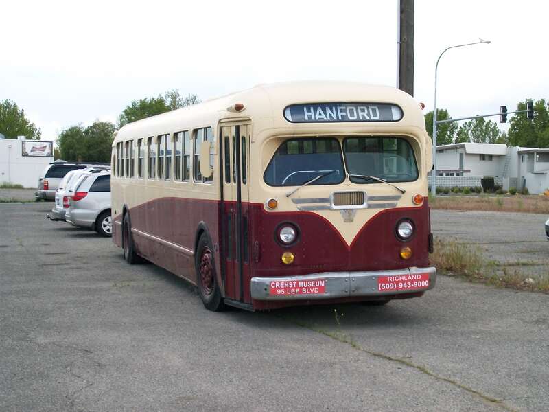 A GM bus at the CREHST(Columbia River Exhibition of History, Science &amp; Technology) Museum in Richland, Washington.