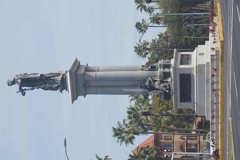 The Texas Heroes Monument in Galveston, Texas (United States).