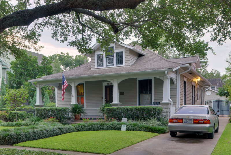 The George L. Burlingame House at 1238 Harvard St., the Heights, Houston (Texas, USA) is listed in the National Register of Historic Places, United States Department of the Interior. The house was built by its namesake in 1914 and underwent extensive