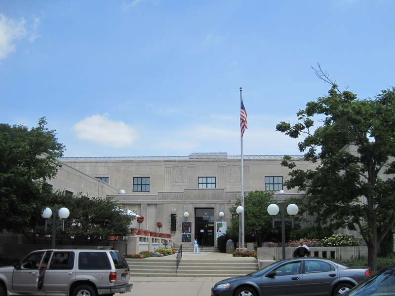 Haish Memorial Library in DeKalb (1930). It was designed by Frank Lloyd Wright student Charles E. White, Jr.






This is an image of a place or building that is listed on the National Register of Historic Places in the United States of America. Its