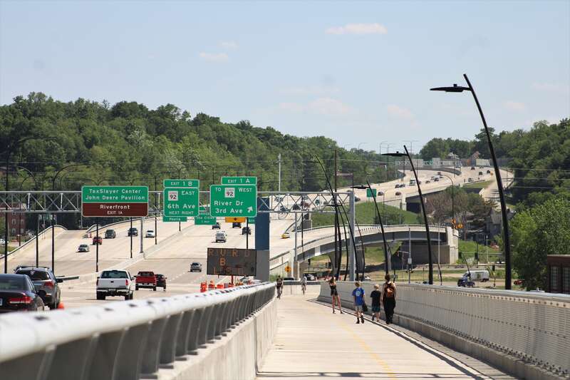 Interstate 74 in Moline, Illinois