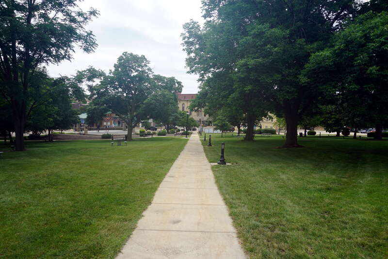 Courthouse Park and the Marvin Roth Community Pavilion in Janesville, Wisconsin (United States).