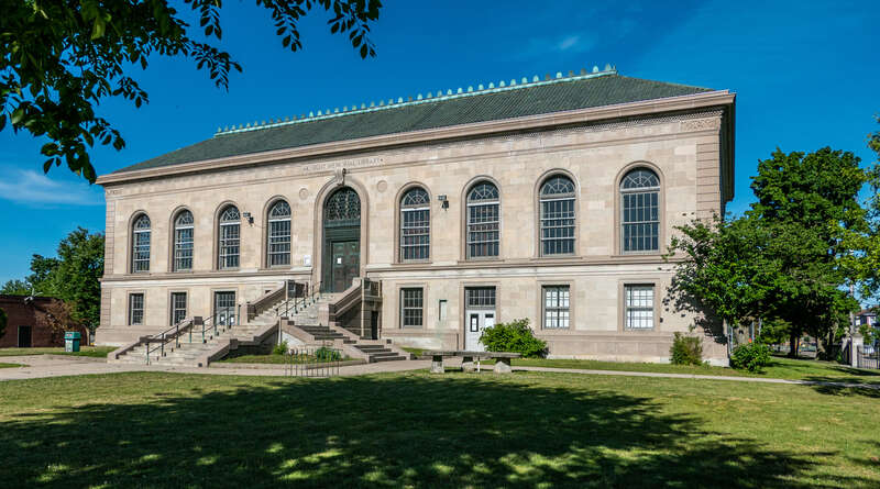 Knight Memorial Library. 275 Elmwood Avenue, Providence. Designed by Edward Lippincott Tilton. Opened 1924.