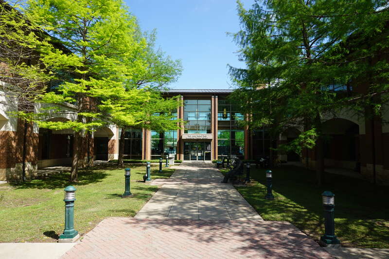 The Roy &amp; Helen Hall Memorial Library in McKinney, Texas (United States).
