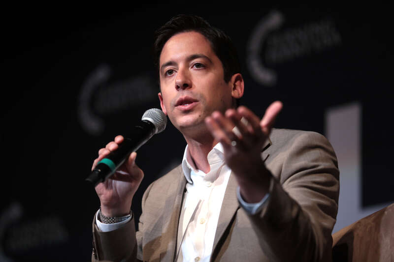 Michael Knowles speaking with attendees at the University of Delaware tour stop of the "Live Free" tour at Mitchell Hall in Newark, Delaware.

Please attribute to Gage Skidmore if used elsewhere.