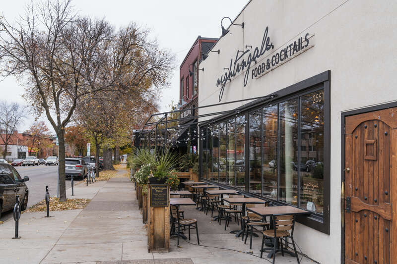 Nightingale, a restaurant and cocktail bar at 2551 Lyndale Avenue South in the Whittier neighborhood of south Minneapolis, Minnesota.