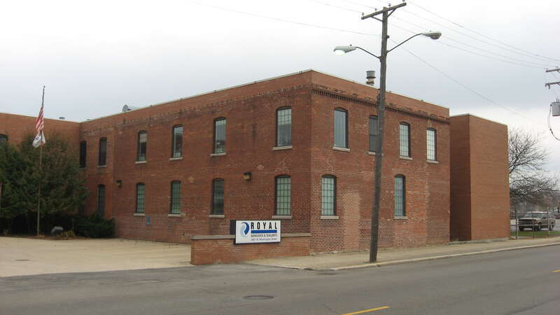 Front of the O'Brien Electric Priming Company, located at 2001 W. Washington Street in South Bend, Indiana, United States.  Built in 1882, it is listed on the National Register of Historic Places.