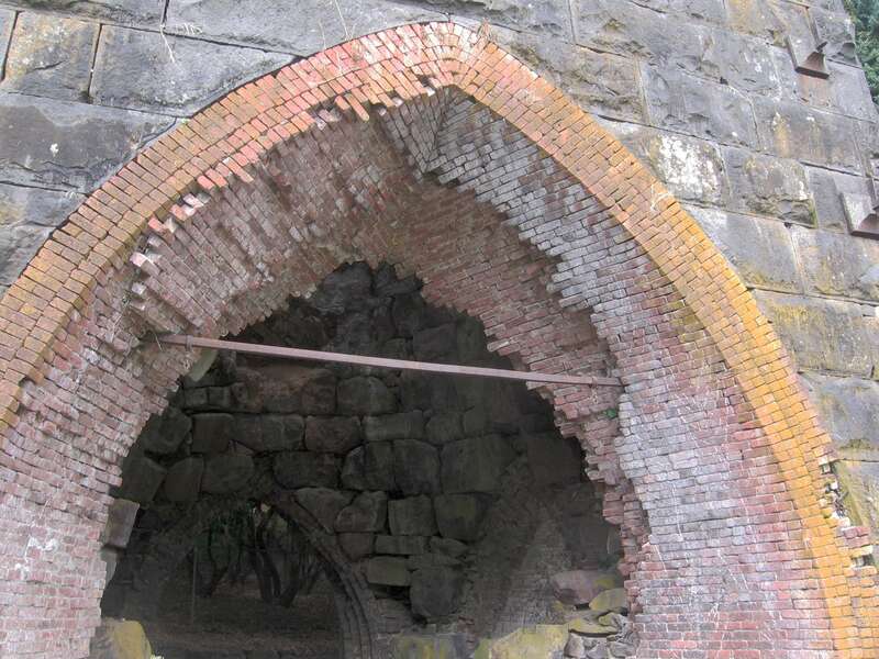 Ruins of the 19th century Oregon Iron furnace, George Rogers Park, Lake Oswego OR