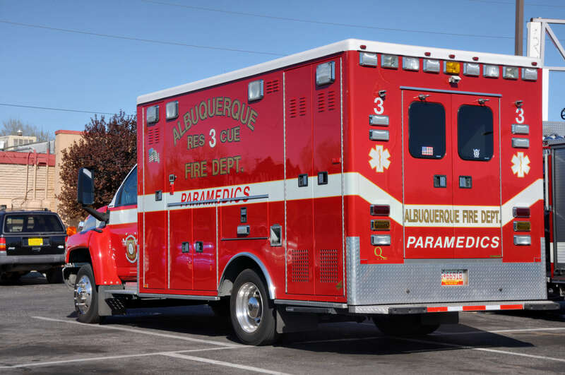 This ambulance represents paramedics getting to a scene where someone needs medical attention.