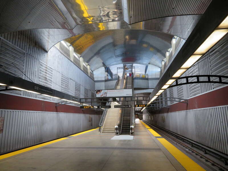 Platform at South San Francisco station in June 2018