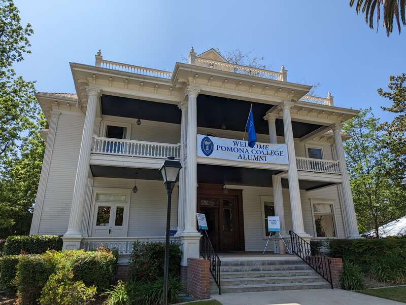 Seaver House, Pomona College's alumni house, during the 2023 alumni weekend.