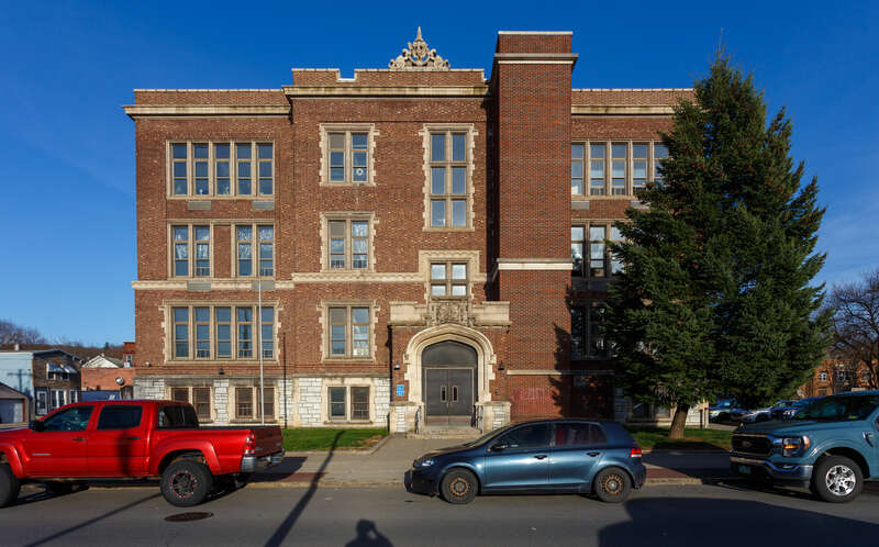 Public School No. 1, 2920 Fifth Avenue, Troy, New York. 5th ave facade.