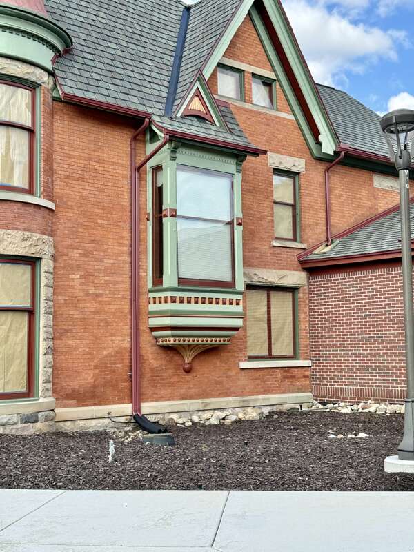Built in 1894, this Queen Anne-style house was designed by Darius B. Moon for Herbert M. Rogers, a realtor, whom lived in the house until 1901, when it was sold to Dr. Thomas M. Winters.  The house was sold again in 1905 to M. Ralph Carrier, whose