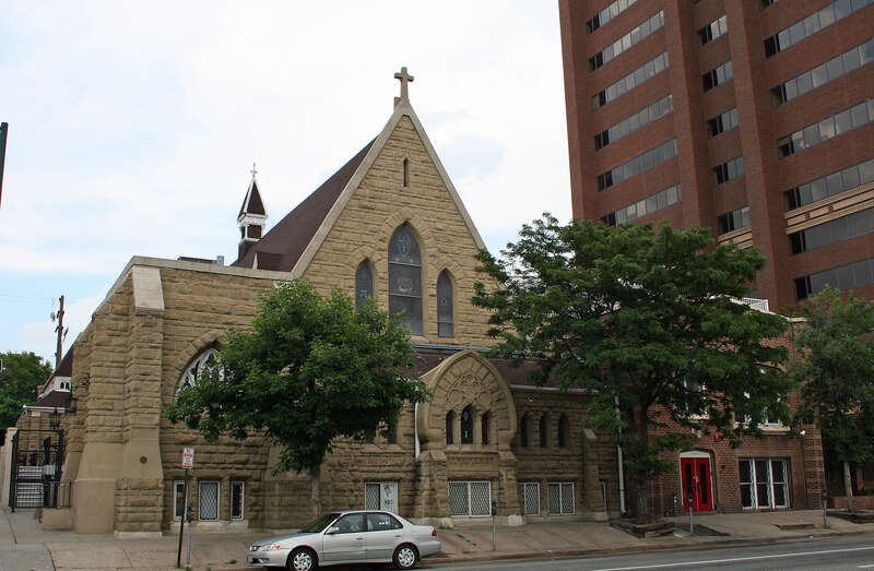 Saint Mark's Parish Church, located at 1160 Lincoln Street in Denver, Colorado.  This building is now a night club.
