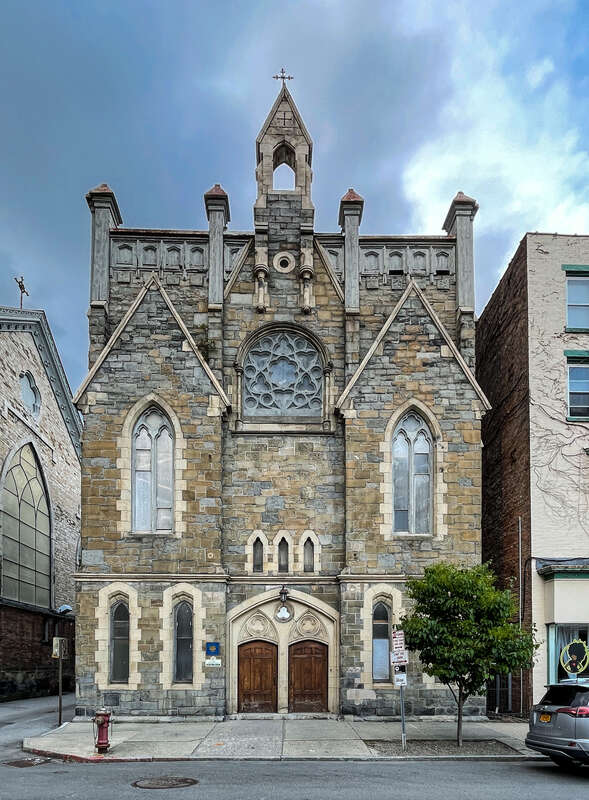 Saint Paul's Chapel &amp; Guild House, Troy New York. 27 State Street. Believed To Have Been Designed By Richard Upjohn Or Richard M. Upjohn. Now home to the Beaches Sabre Club.