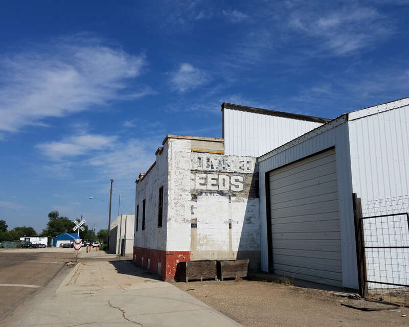 A ghost sign in Caldwell, Idaho, for seeds and grains.