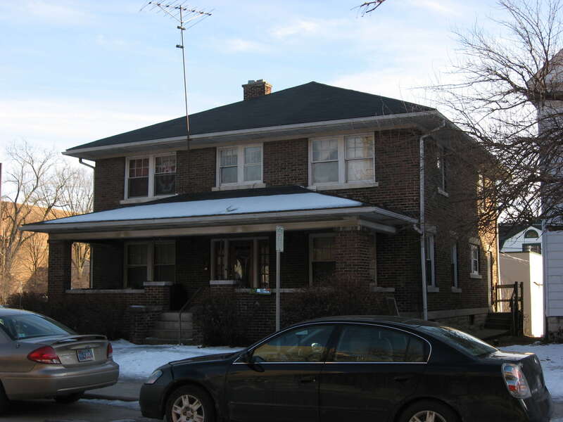 Front of the apartment building located at 426 E. Sixth Street in Bloomington, Indiana, United States.  Built in 1929, it is part of the locally-designated Old Library Historic District.