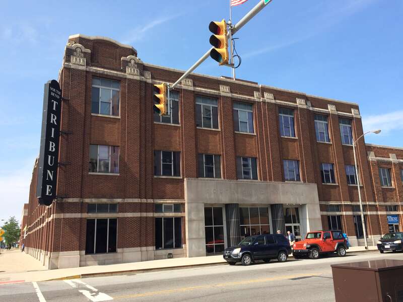 The main building of the South Bend Tribune, located in downtown South Bend, Indiana. Photo taken on 1 July 2015.
