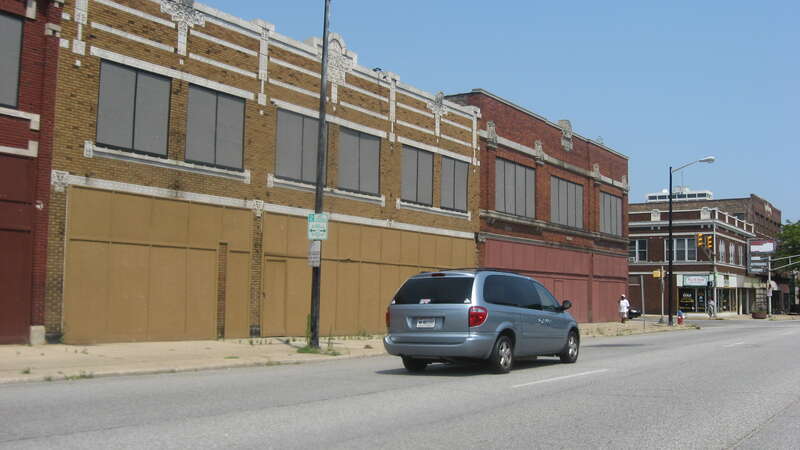 Buildings on the western side of S. Michigan Street (State Road 933) on either side of the Monroe Street intersection in South Bend, Indiana, United States.  From left to right, they are:
Smith-Alsop Paint Store Building: 507-509 Michigan;