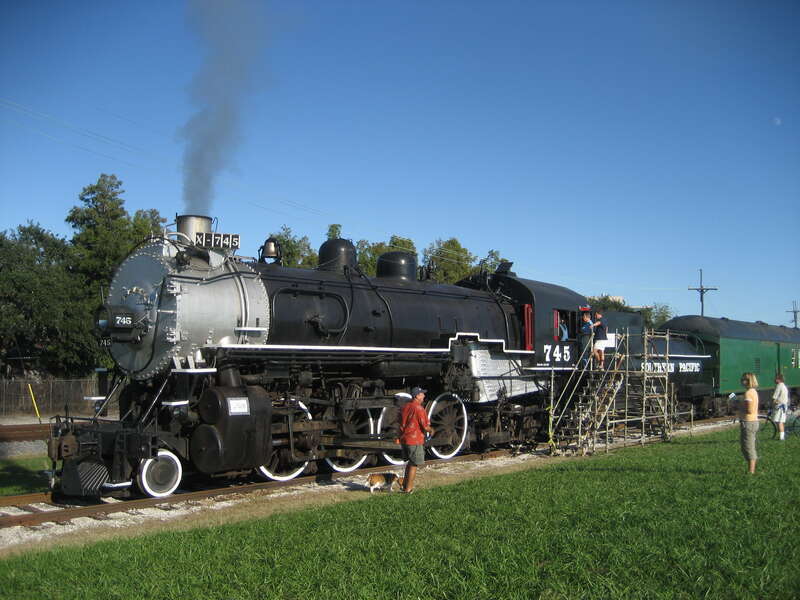 1921 Steam locomotive "SP 745" on tracks at Audubon Butterfly Park, New Orleans