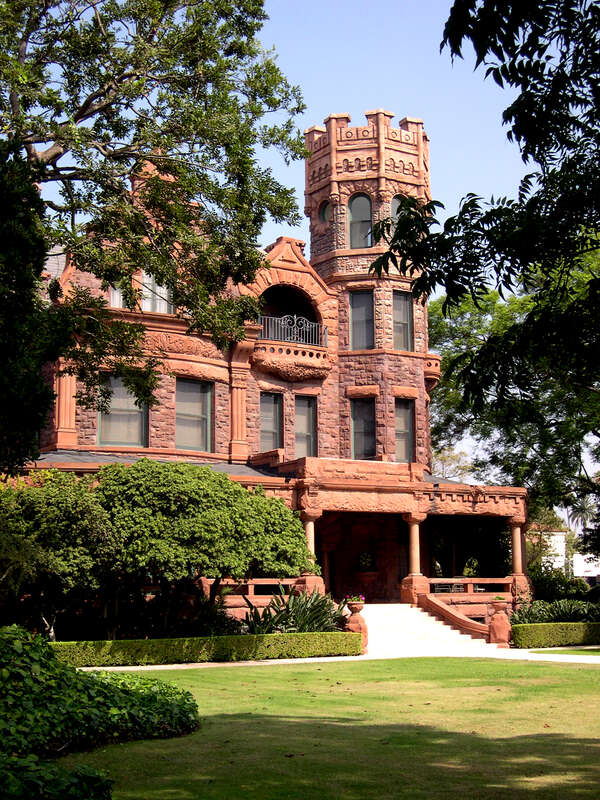 Stimson House, 2421 South Figueroa Street, Los Angeles, California; listed in the National Register of Historic Places in 1978; designated Los Angeles Historic-Cultural Monument No.212 in 1979