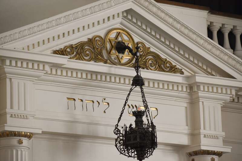 Interior photographs of the historic Temple Society of Concord in Syracuse, New York, USA