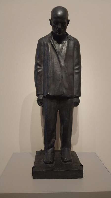 "The Doomed," 1917 painted plaster sculpture by Onorio Ruotolo on display at the Yale University Art Gallery, addressing the death pentalty