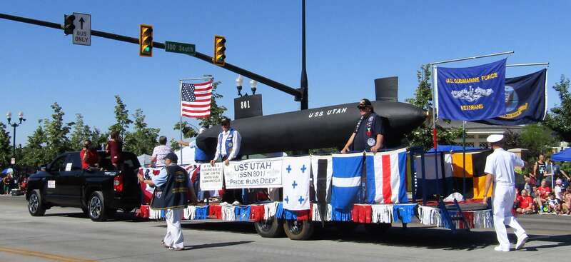 United States Navy submarine in the Freedom Festival Grand Parade.