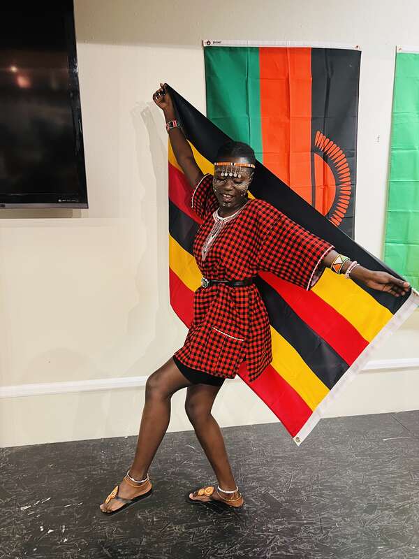 Lady Kanoire2 Christine at African students night, University of New Mexico