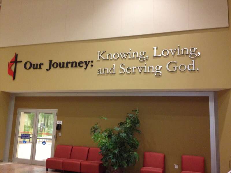 Interior shot of the United Methodist Church of the Resurrection in Leawood, Kansas