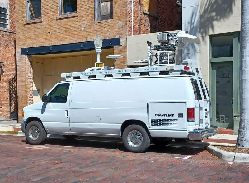 WBBH-HD news van in downtown Fort Myers, Florida.