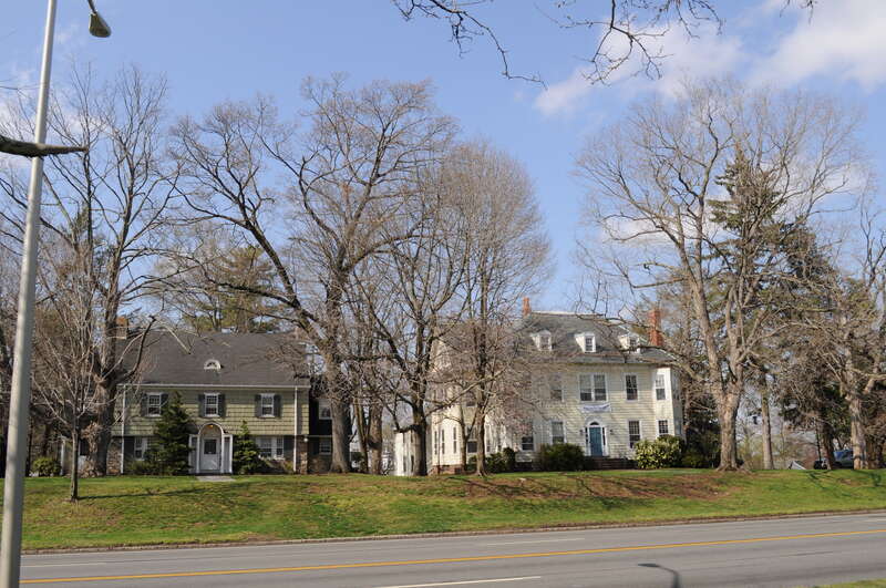 240 Washington Street (left) and 230 Washington Street (right), Middletown, Connecticut, USA. Both are c. 1920 Colonial Revival houses, now owned by Wesleyan University.