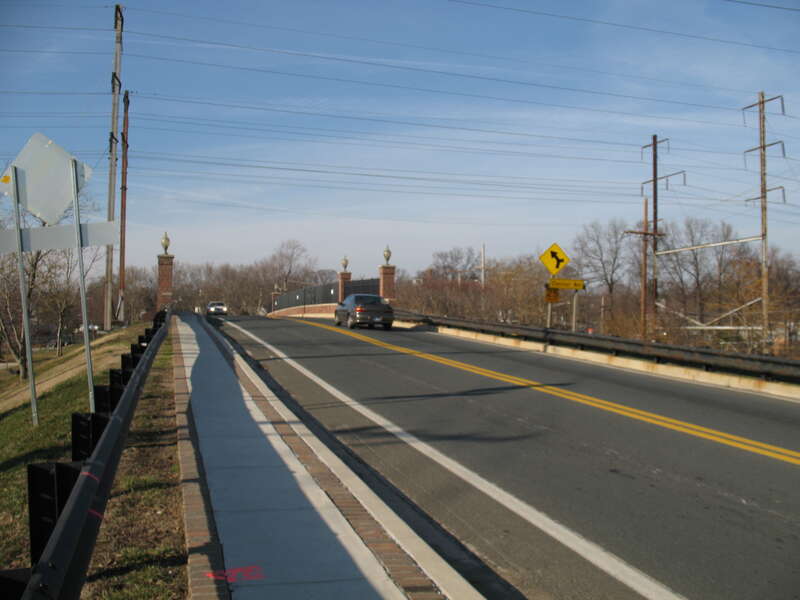 MD 564 over the rail lines, old Bowie, Maryland