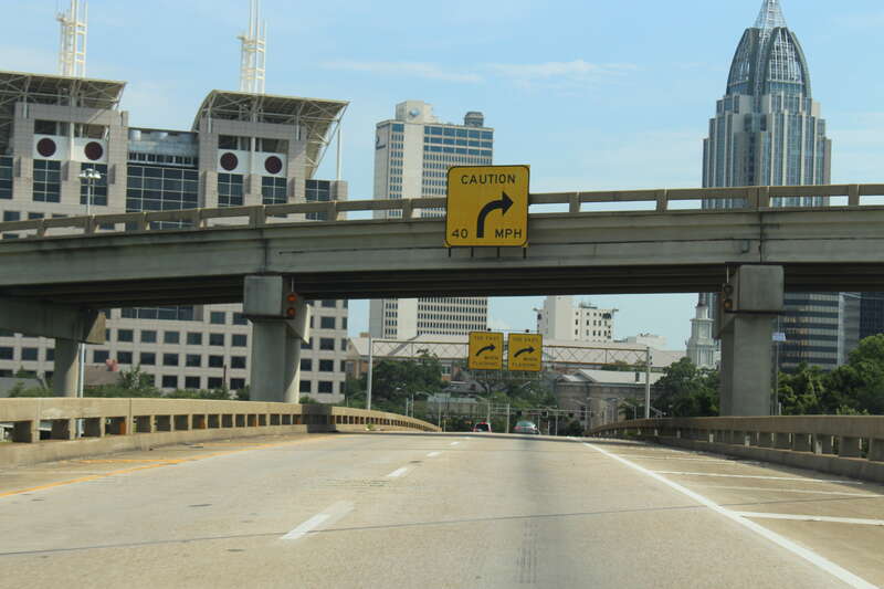 Alabama I10e Exit 26B WB ramp, Mobile, Mobile County, Alabama