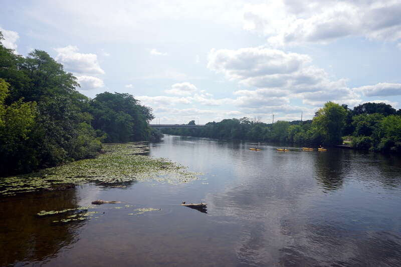 The Huron River in Ann Arbor, Michigan (United States).
