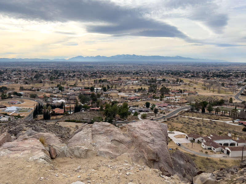 Facing southwest from the top of Bass Hill in Apple Valley, California