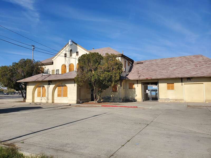 The former Southern Pacific Railroad station in Bakersfield in December 2021